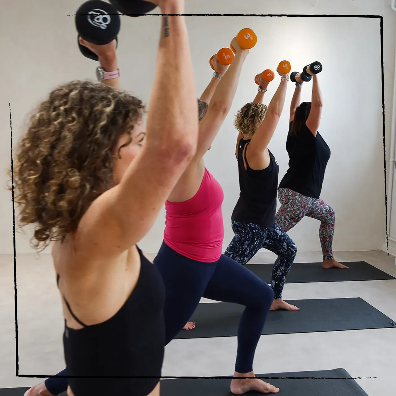 Personal training session with clients